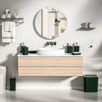 Bathroom Set - Elegant Green Bathroom Set, 10PC Green Bathroom Accessories Set, Bathroom Sets with Toilet Brush, Bathroom Trash Can