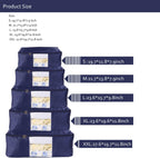 Comforter Storage Bags Pack of 2,Pillow Beddings/Blanket Clothes Organizer Storage Containers with Zippers,Breathable and Moistureproof(Navy blue 2pcs, XXL)