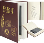 Large Decorative Book Safe with Combination Lock, 10.82"×7.67"×1.77" Hidden Storage Diversion Box for Cash, Phone, Passport, Valuables – Home Office Bookshelf, Journey Secrets