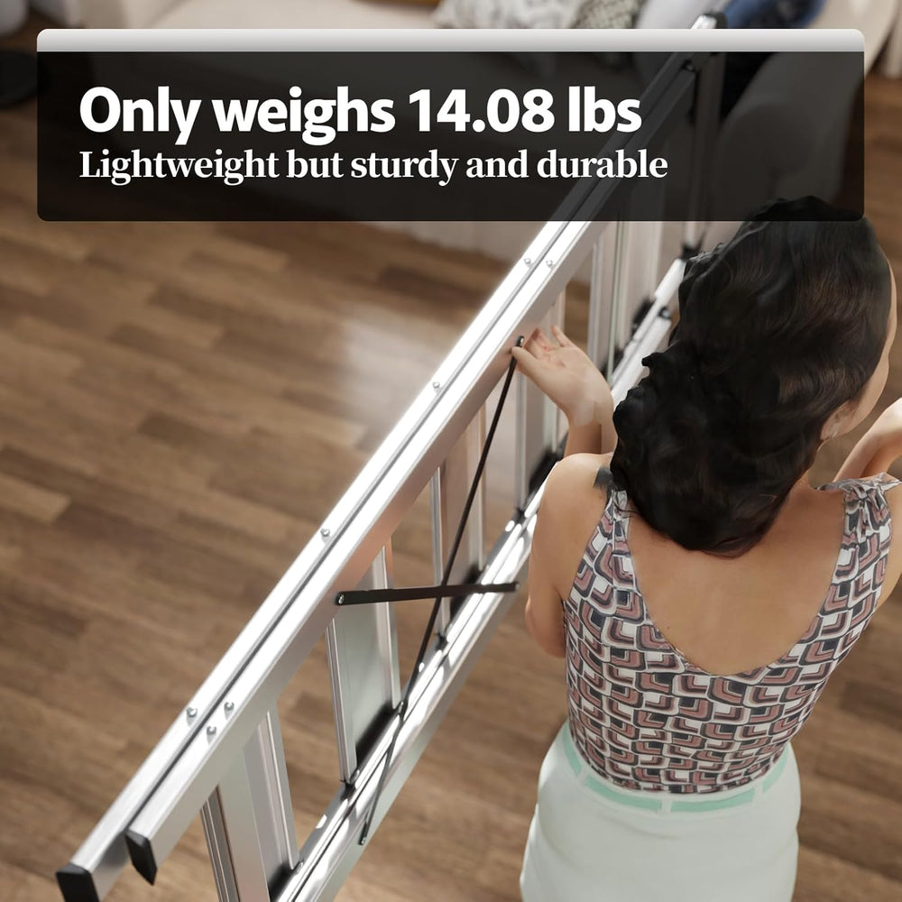 KINGRACK Aluminium 5 Step Ladder, Lightweight Step Stool with Non-Skid Pedals...