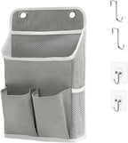 Hanging Basket for Organizing, Wall Organizer with Pockets and Over The Door Organizer，Can for Home, Closet, Office and Camper (1 Grey)