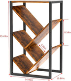 Small Bookcase - 5 Tier Tree Bookshelf with EVA Pads, Book Shelf for Small Spaces Bookshelves Wooden Book Storage Organizer Shelves for Hardcover Books Bedroom Living Room