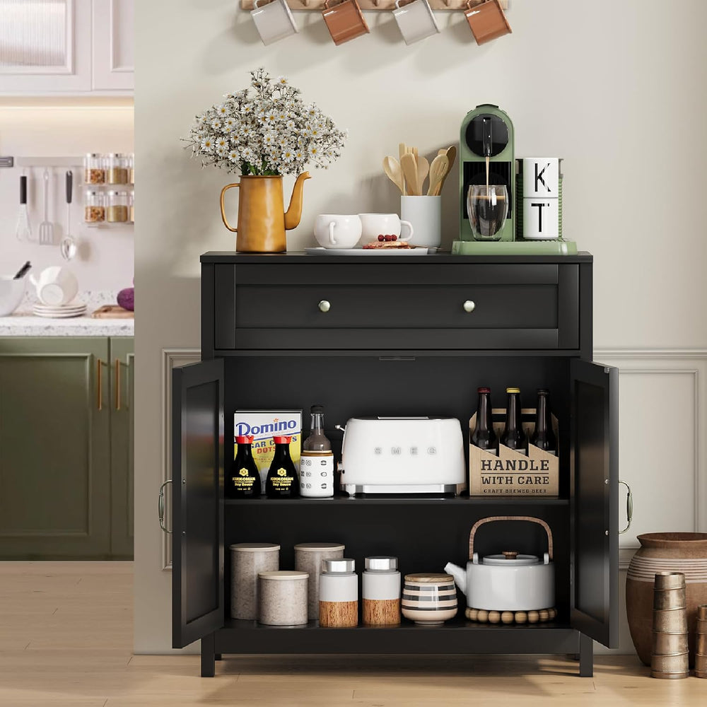 Semiocthome Farmhouse Sideboard Buffet Cabinet with Storage and Adjustable Sh...