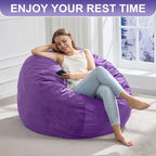 Hobestluk 3FT Bean Bag Chair Giant Bean Bag Chairs for Adults Large Bean Chairs with Removable Cover, Beanbag Chair with Filler, Adult Bean Bag Chairs for Living Room, Bedroom