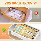 9 IN 1 Storage Bag Organizer for Kitchen Drawer, Bamboo Foil and Plastic Wrap with Cutter, Organizers Compatible Gallon, Quart, Sandwich Snack Size