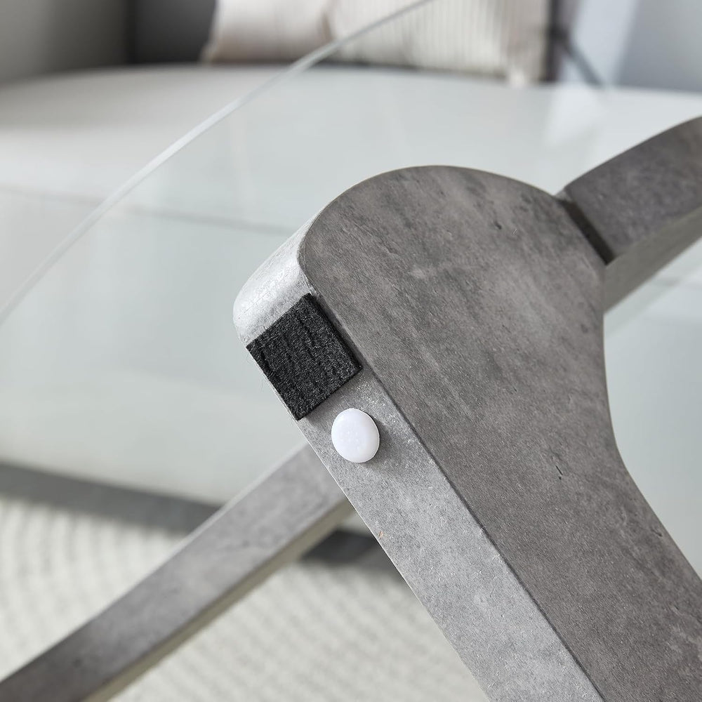Btrpily Wooden Coffee Table - Modern Marble Coffee Table， Contemporary, Styli...