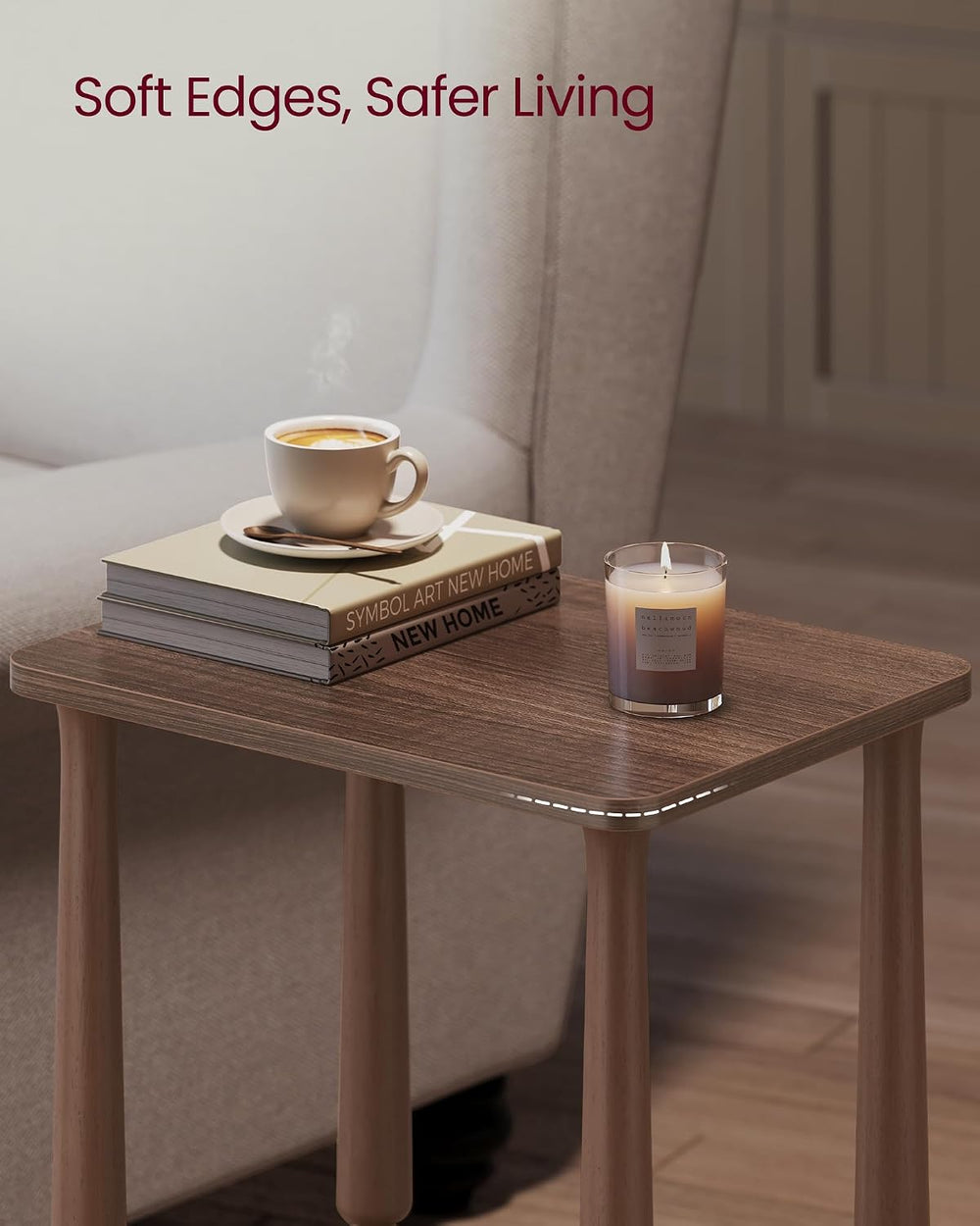 VASAGLE Mariel Collection - Side Table, Accent Nightstand for Small Spaces, R...
