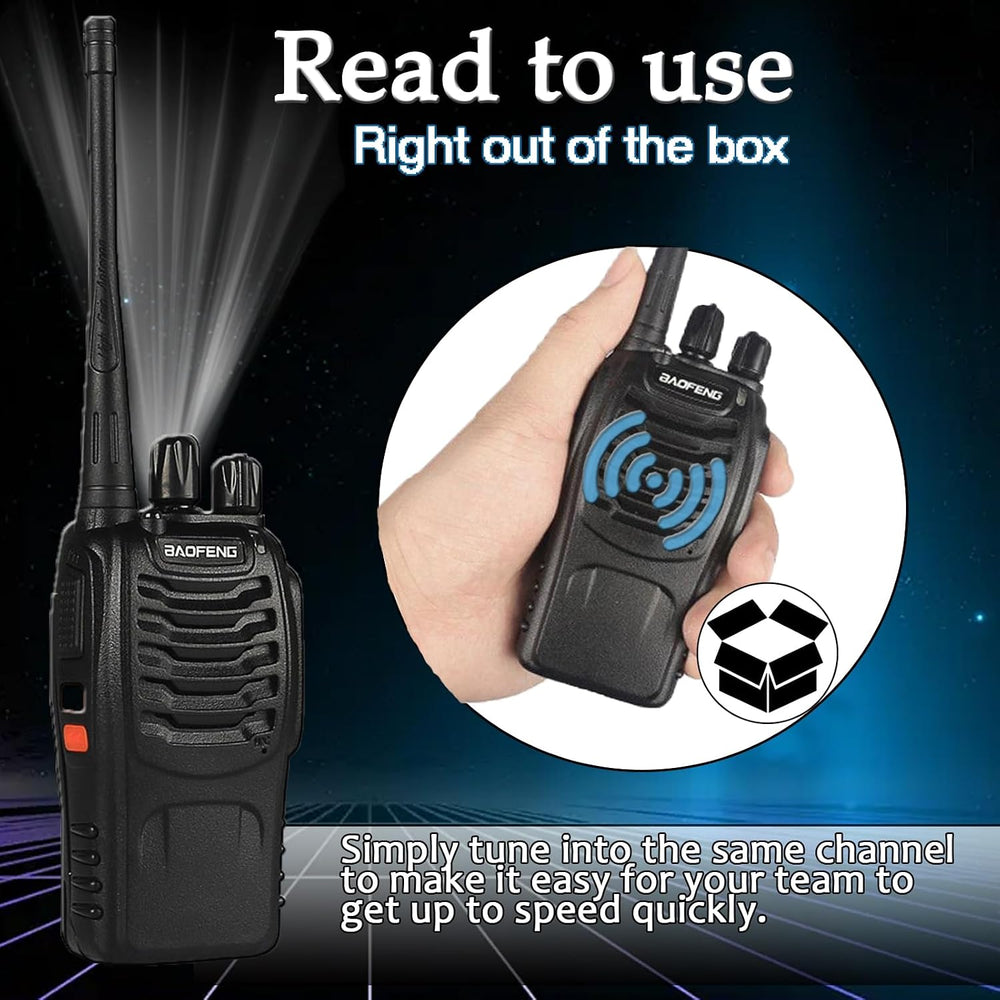 BAOFENG BF-888S Long Range Walkie Talkies for Adults with Earpieces 3Pack