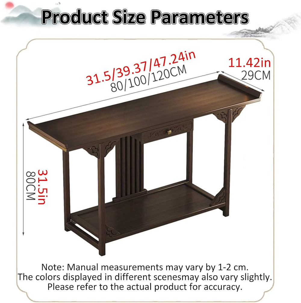 Personal Shrine Stand Prayer Meditation Table Buddha Niche Chinese Cabinet wi...