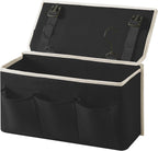 Bedside Caddy/Bedside Storage Organizer Hanging Bag with Three Options,Suitable for home beds, sofas, and dormitory beds—can hold magazines, books, phones, iPads, remote controls. (Black)