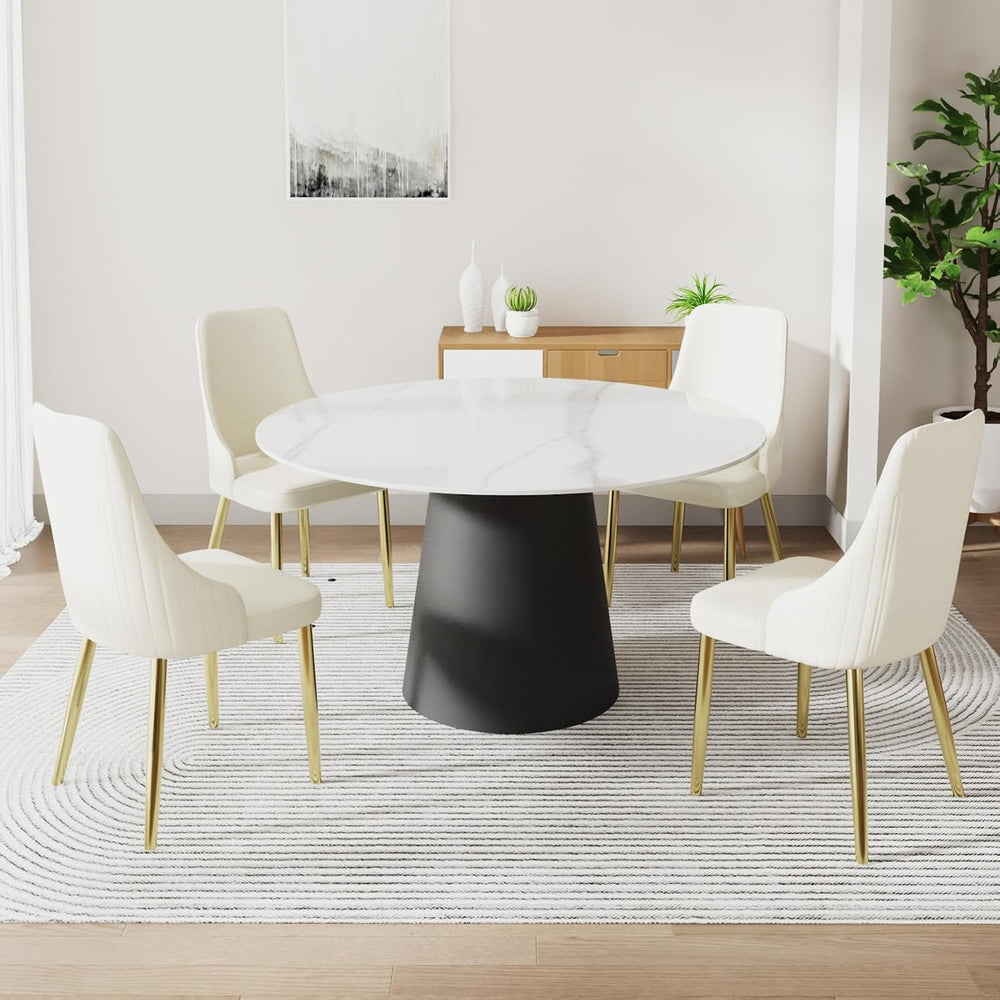 Upholstered Dining Chairs Set of 4,36.6" Modern Accent Dining Chair with...