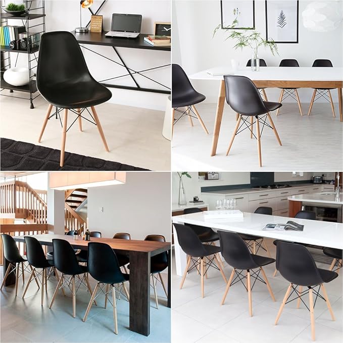 Furmax Modern Style Dining Chair Mid Century Modern DSW Chair, Shell Lounge P...