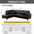 L-Shaped Combination Sofa Set, Luxurious Synthetic Leather Living Room Sofa, Suitable for Living Rooms, Bedrooms, Apartments, and Offices