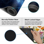 Galaxy Mouse Pad – Large Extended Desk Mat 35.43 x 15.75 in – Deep Space Nebula Starry Sky Design, Non-Slip Base, Waterproof Surface, Oversized Keyboard & Mouse Pad for Gaming or Office