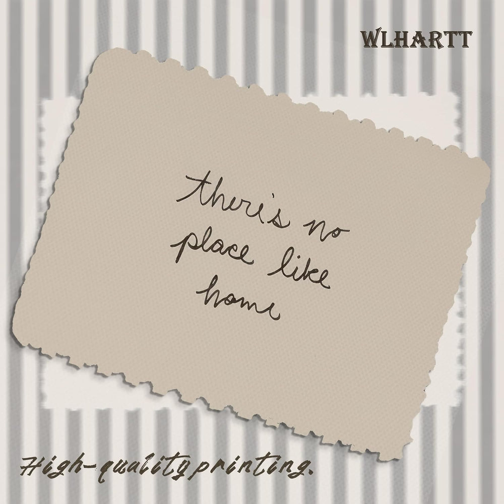 Framed Vintage Inspirational Wall Art, Minimalist There is No Place Like Home...