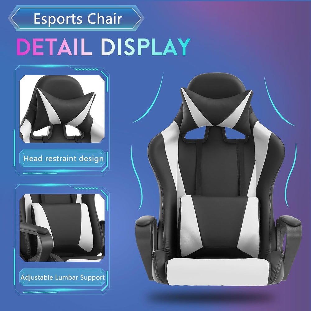 PayLessHere Ergonomic Racing Desk Chair Gaming Chair Computer Chair with Armr...
