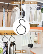 4 Pack Belt Hanger, Belt Hanger for Closet, Waterproof Belt Organizer for Closet, Holds Ties, Scarves, Bags & Accessories, Black
