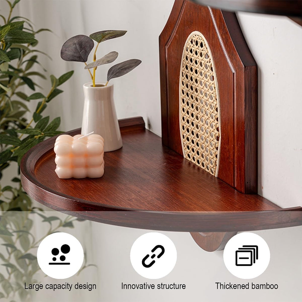 Wall Hanging God Shelf, Bamboo Prayer Offering Table, Chinese Personal Shrine...
