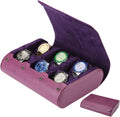 6 Watch Travel Cases for Men - Watch Roll 6 Slots Travel ﻿violet Multifunctional Watch Display Box Cabinet ，Christmas Gift for Man/Woman/Office, ﻿