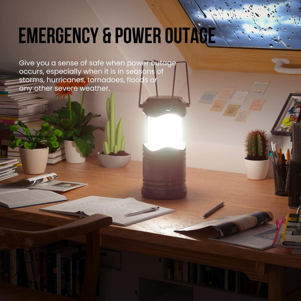Lichamp LED Camping Lantern, 4 Pack Battery Powered Flashlight for Power Outa...