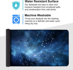 Galaxy Mouse Pad – Large Extended Desk Mat 35.43 x 15.75 in – Deep Space Nebula Starry Sky Design, Non-Slip Base, Waterproof Surface, Oversized Keyboard & Mouse Pad for Gaming or Office