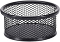 1Pc Black Metal Paper Clip Holder Mesh Paperclip Bowl Binder Clip Dispenser Desk Bobby Pin Container Organizer for Home Office Classroom School Desk Supplies Holders