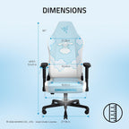 Razer Iskur V2 X NewGen Ergonomic Gaming Chair — Built-in Lumbar Support, Cooltouch Gen-2 EPU Leather, Ultra-Wide Seat Base, Adjustable 152 Degree Recline, Foam Cushions — Cinnamoroll Edition