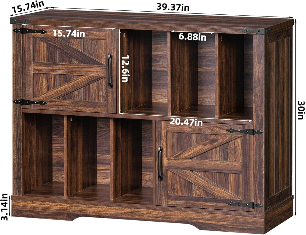 Joaxswe Large Record Player Stand with Vinyl Storage Up to 450 Albums, 39 Inc...
