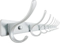 SKOLOO Coat Rack Wall Mounted - 10 Hooks, Heavy Duty, Stainless Steel, Metal Wall Hanger, Sturdy Coat Hooks for Hanging Coats, Jacket, Clothes, Hat, Cold Light Silver