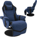 Respawn 900 Console Gaming Recliner with Footrest and Lumbar Support - Comfortable Ergonomic Gaming Chair with Headrest, No Wheels, Reclining, Heavy Duty, Racing Style Video Game Chairs - Blue Fabric