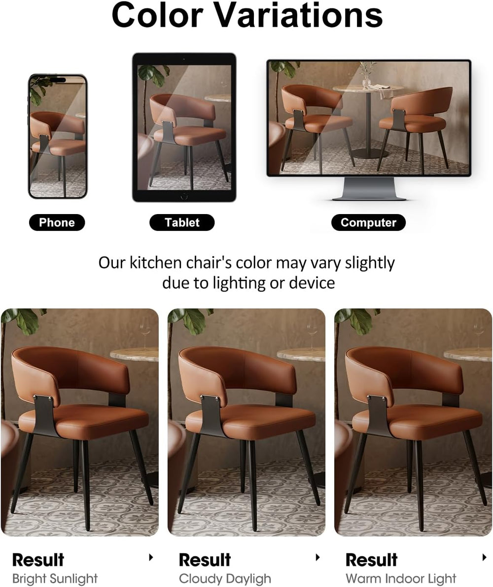 Dining Chairs Set of 4, Modern Faux Leather Kitchen Chairs