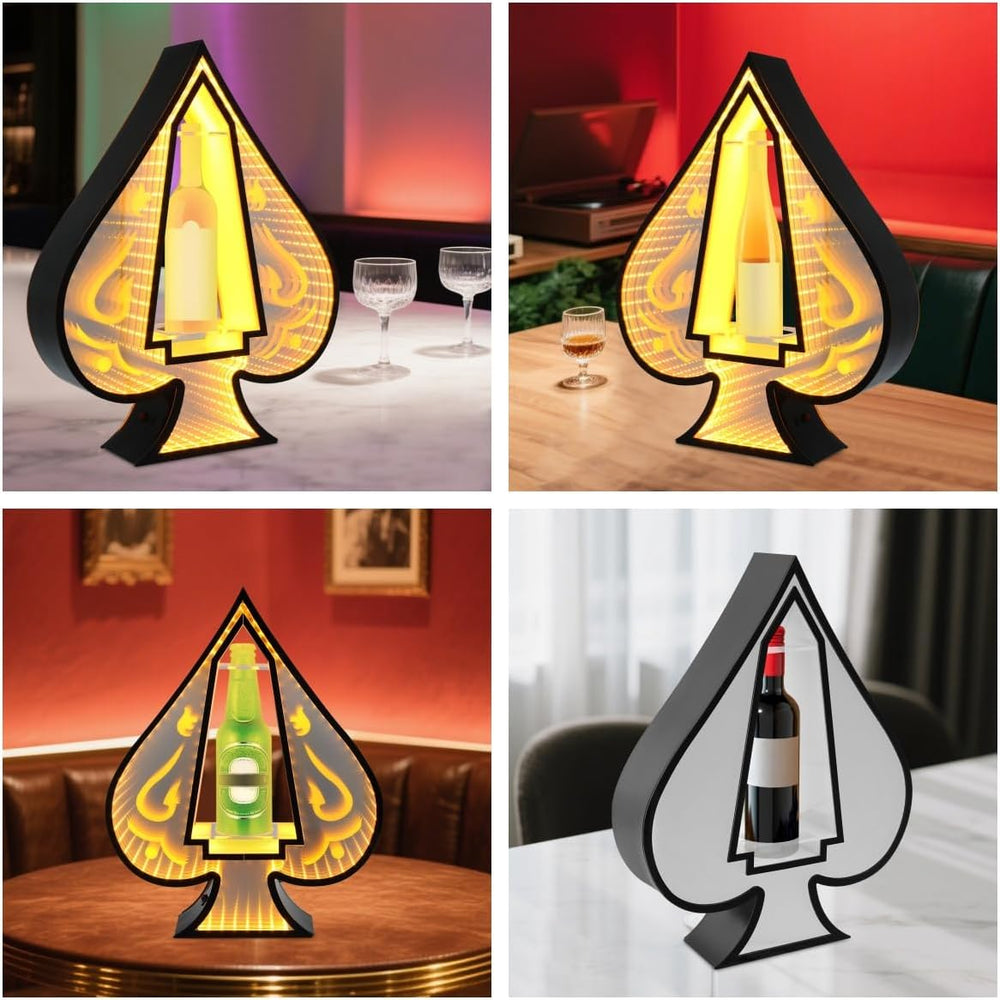 Ace of Spades LED Champagne Bottle Presenter, Rechargeable Glowing VIP Liquor...