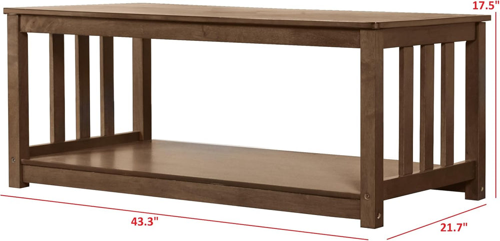 HOME DESIGN Ottawa 3 Piece Coffee Table Set with 2 End Tables and Lower Shelf...