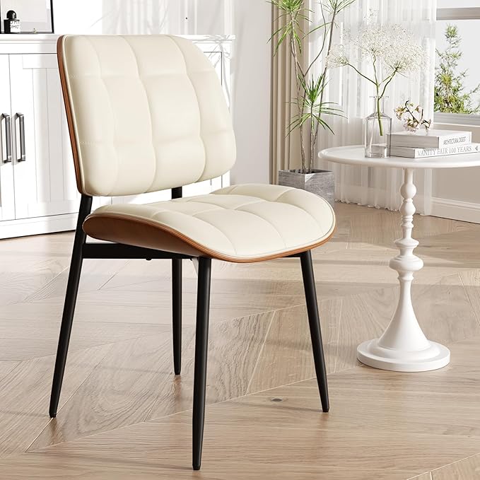 Dining Chair, Mid Century Modern Dining Room Chair with Thick Cushion, Uphols...