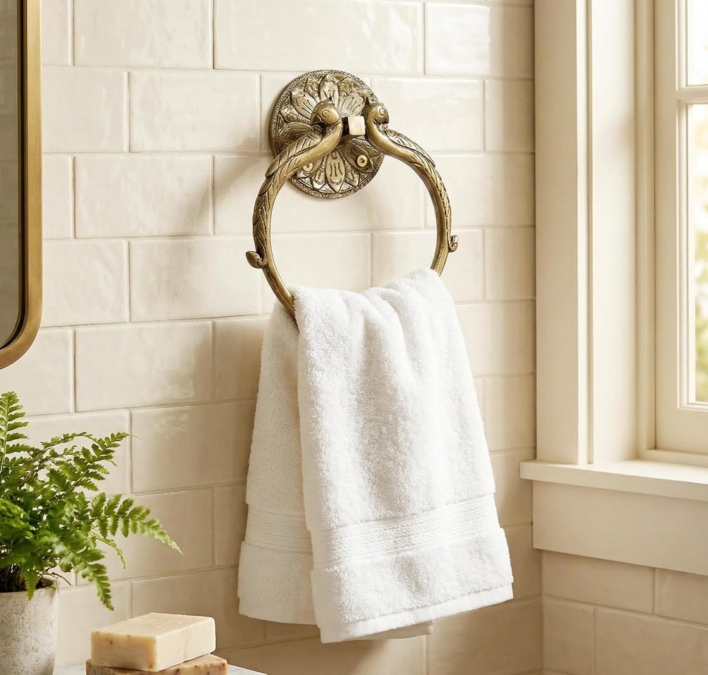 7.5" Inches - Brass Hand Towel Hanger Holder | Hand Towel Hanger Holder ...