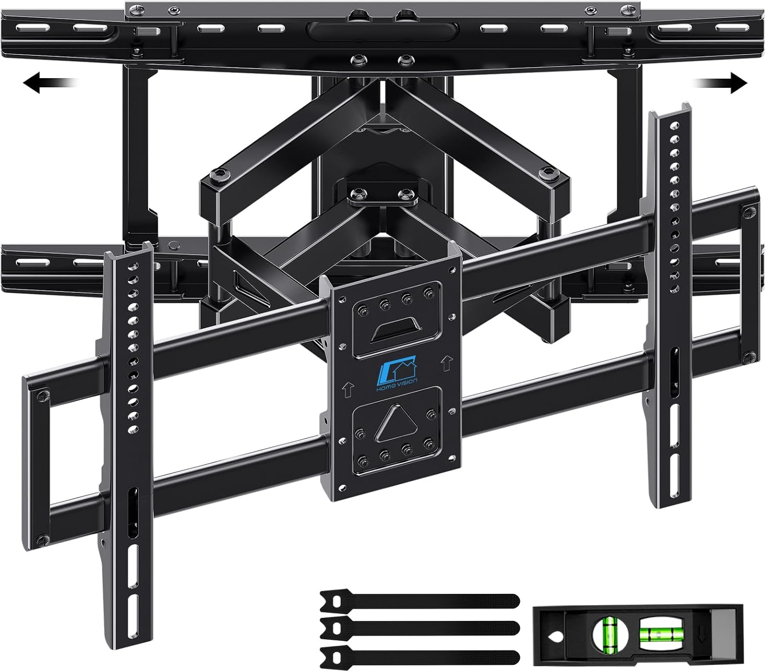 HOME VISION Full Motion Articulating TV Wall Mount for 37-90 Inch TVs up to 176 lbs, Fits 24" Wood Studs (8-24"), Heavy Duty TV Bracket & Mounts, Extendable Arm & Swivel Tilt Level, Max 600x400mm VESA