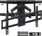 HOME VISION Full Motion Articulating TV Wall Mount for 37-90 Inch TVs up to 176 lbs, Fits 24" Wood Studs (8-24"), Heavy Duty TV Bracket & Mounts, Extendable Arm & Swivel Tilt Level, Max 600x400mm VESA