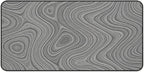 Brushed Metal Texture Desk Mat - Extended Mouse Pad & Desk Pad, Neoprene Surface, Non-Slip Rubber Base, Stitched Edges, Desk Protector for Keyboard & Mouse, Sizes 12x18/12x22/16x32 (Damascus, 16x32)