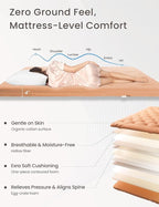 ZonLi Japanese Floor Futon Mattress Twin Size 39"x 80",100% Cotton Cover 4'' Thicken Tatami Mattress,Foldable Sleeping Pad,Portable Dormitory Tatami Mat,Roll Up Floor Lounger Bed for Adult (Burro)