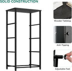 DWVO Storage Tower with 4 Drawers - Fabric Dresser, Organizer Unit, Living Room, Closets - Sturdy Steel Frame, Easy Pull Fabric Bins & Wooden Top