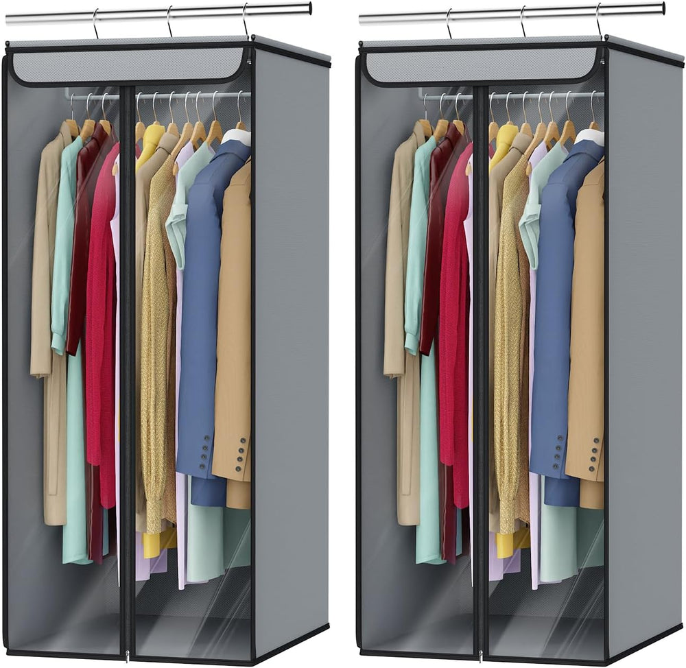 Univivi Garment Bags for Hanging Clothes, Cloth Bag 40 In, 2 PCS, Grey | Larg...