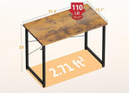 ODK 32 Inches Small Desk for Home Office, Computer Study Table for Small Spaces, Writing Desk with Headphone Hooks, Vintage