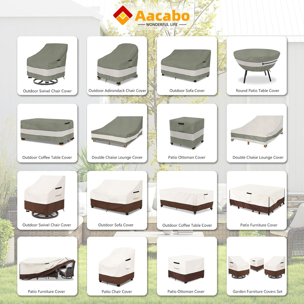 Patio Furniture Cover for 5 Pieces Set-Waterproof 600D Oxford Fabric Cover fo...