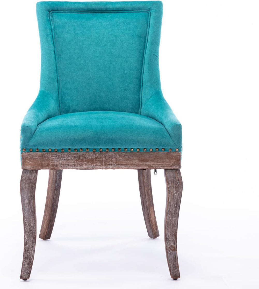 Ball & Cast Mid-Century Upholstered Dining Chairs Set of 2, Thickened Fab...
