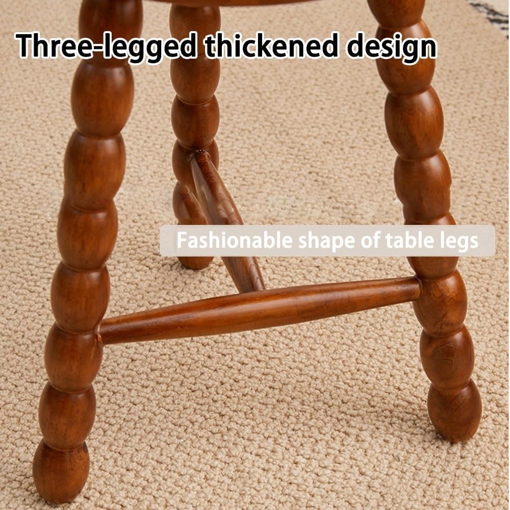 Solid Wood Side Table, Modern Round End Table, Simple Bedside Table, Bed Side...