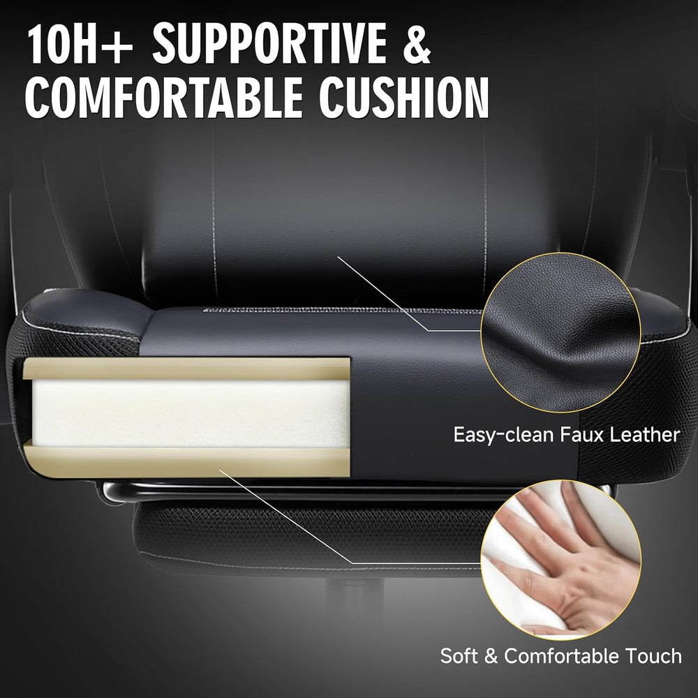 GTPLAYER Gaming Chair, Office Chair High Back Computer Chair with Foot Rest f...