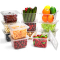 VOISEN 12 Pack Plastic Food Pan with Lids 1/6 Size 4 Inch Deep Commercial Food Storage Containers for Fridge Salad Fruits Vegetables Clear Restaurant Polycarbonate