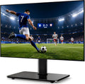 5Rcom Universal Swivel TV Stand for 27-60 inch Curved/Flat Screen TVs, Table Top TV Base Replacement Holds up to 88 lbs, Height Adjustable TV Stand Mount with Tempered Glass Base, MAX VESA 400x400mm | Height Adjustable Table Top TV Base Replacement