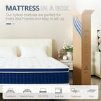 Full Size Mattress, 14 Inch Hybrid Full Mattress in a Box, Gel Memory Foam and Pocket Coils Innerpring Mattresses with Ergonomic Design, Cooler Sleep with Pressure Relief and Support, 54"*75"*14"