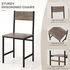NAFORT Kitchen Table Set for 4, Industrial Dining Table with 2 Chairs & Storage Bench, Rustic Wood & Metal 4-Piece Dining Set for Small Space, Apartment, Kitchen & Dining Room